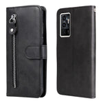Custodia per telefono in pelle con cerniera in vitello, For vivo Y02s, For vivo Y75 4G / S10e, For vivo Y77 5G, For Xiaomi Poco C40