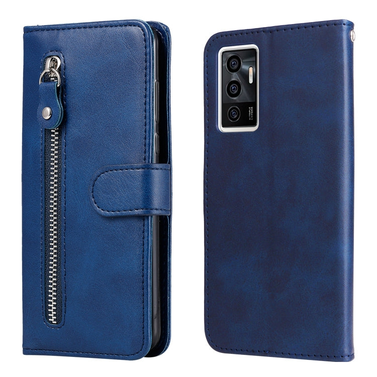 Custodia per telefono in pelle con cerniera in vitello, For vivo Y02s, For vivo Y75 4G / S10e, For vivo Y77 5G, For Xiaomi Poco C40