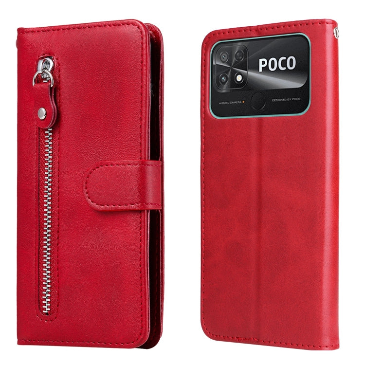 Custodia per telefono in pelle con cerniera in vitello, For vivo Y02s, For vivo Y75 4G / S10e, For vivo Y77 5G, For Xiaomi Poco C40