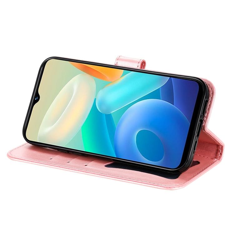 Custodia per telefono in pelle goffrata con fiori a 7 petali, For vivo Y02s, For vivo Y75 4G / S10e, For vivo Y77 5G, For Xiaomi Poco C40