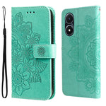 Custodia per telefono in pelle goffrata con fiori a 7 petali, For vivo Y02s, For vivo Y75 4G / S10e, For vivo Y77 5G, For Xiaomi Poco C40
