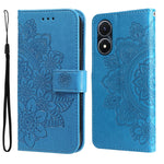 Custodia per telefono in pelle goffrata con fiori a 7 petali, For vivo Y02s, For vivo Y75 4G / S10e, For vivo Y77 5G, For Xiaomi Poco C40