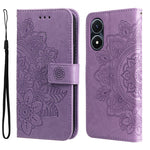 Custodia per telefono in pelle goffrata con fiori a 7 petali, For vivo Y02s, For vivo Y75 4G / S10e, For vivo Y77 5G, For Xiaomi Poco C40