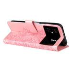 Custodia per telefono in pelle goffrata con fiori a 7 petali, For Xiaomi Poco M4 5G