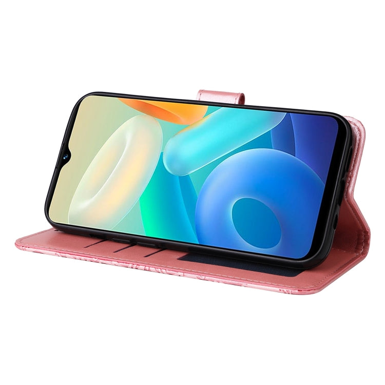 Custodia per telefono in pelle di girasole goffrata, For vivo Y02s, For vivo Y75 4G / S10e, For vivo Y77 5G, For Xiaomi Poco C40