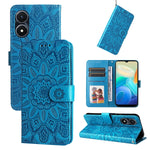 Custodia per telefono in pelle di girasole goffrata, For vivo Y02s, For vivo Y75 4G / S10e, For vivo Y77 5G, For Xiaomi Poco C40