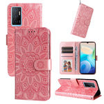 Custodia per telefono in pelle di girasole goffrata, For vivo Y02s, For vivo Y75 4G / S10e, For vivo Y77 5G, For Xiaomi Poco C40