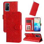 Custodia per telefono in pelle di girasole goffrata, For vivo Y02s, For vivo Y75 4G / S10e, For vivo Y77 5G, For Xiaomi Poco C40