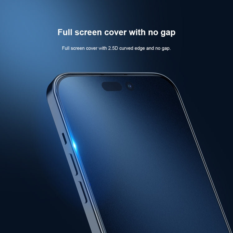 NILLKIN Fog Mirror 0,33 mm 9H Pellicola in vetro temperato opaco a schermo intero, For iPhone 14 Pro, For iPhone 14 Pro Max