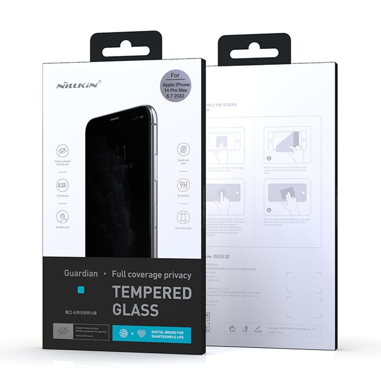 NILLKIN Guardian Full Coverage Privacy Pellicola in vetro temperato, For iPhone 14 Pro, For iPhone 14 Pro Max