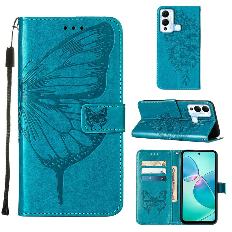 Custodia per telefono in pelle con vibrazione a farfalla goffrata, For Infinix Hot 12 Play/Hot 12 Play NFC X6816C, For Infinix Hot 12i X665, For Infinix Hot 12 X6817