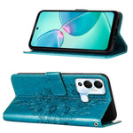 Custodia per telefono in pelle con vibrazione a farfalla goffrata, For Infinix Hot 12 Play/Hot 12 Play NFC X6816C, For Infinix Hot 12i X665, For Infinix Hot 12 X6817