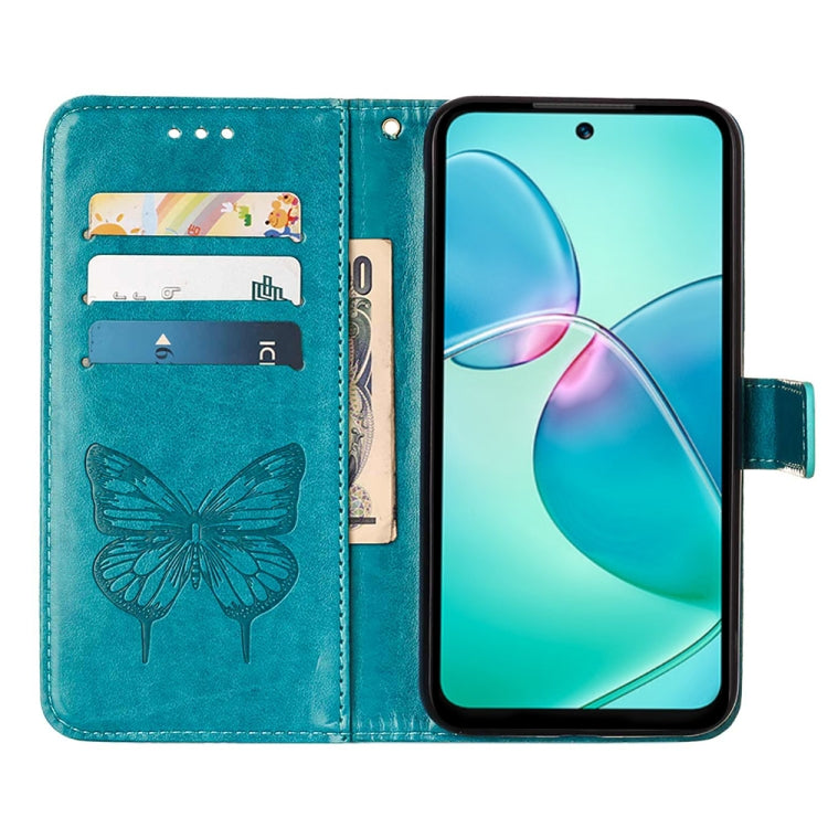 Custodia per telefono in pelle con vibrazione a farfalla goffrata, For Infinix Hot 12 Play/Hot 12 Play NFC X6816C, For Infinix Hot 12i X665, For Infinix Hot 12 X6817