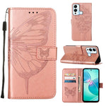 Custodia per telefono in pelle con vibrazione a farfalla goffrata, For Infinix Hot 12 Play/Hot 12 Play NFC X6816C, For Infinix Hot 12i X665, For Infinix Hot 12 X6817