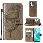 Custodia per telefono in pelle con vibrazione a farfalla goffrata, For Infinix Hot 12 Play/Hot 12 Play NFC X6816C, For Infinix Hot 12i X665, For Infinix Hot 12 X6817