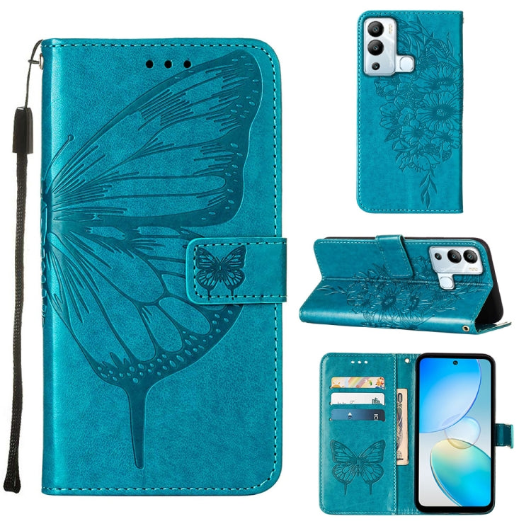Custodia per telefono in pelle con vibrazione a farfalla goffrata, For Infinix Hot 12 Play/Hot 12 Play NFC X6816C, For Infinix Hot 12i X665, For Infinix Hot 12 X6817