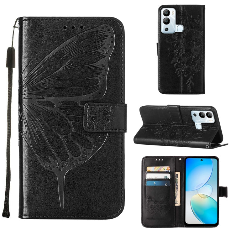 Custodia per telefono in pelle con vibrazione a farfalla goffrata, For Infinix Hot 12 Play/Hot 12 Play NFC X6816C, For Infinix Hot 12i X665, For Infinix Hot 12 X6817