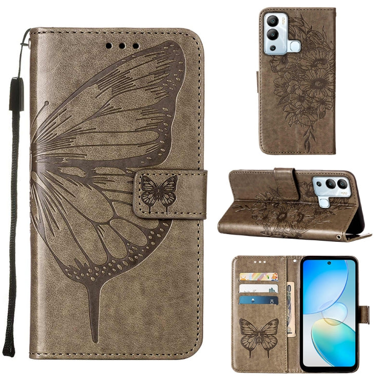 Custodia per telefono in pelle con vibrazione a farfalla goffrata, For Infinix Hot 12 Play/Hot 12 Play NFC X6816C, For Infinix Hot 12i X665, For Infinix Hot 12 X6817