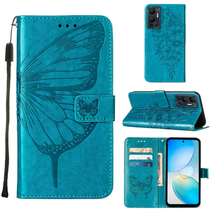 Custodia per telefono in pelle con vibrazione a farfalla goffrata, For Infinix Hot 12 Play/Hot 12 Play NFC X6816C, For Infinix Hot 12i X665, For Infinix Hot 12 X6817