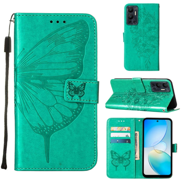 Custodia per telefono in pelle con vibrazione a farfalla goffrata, For Infinix Hot 12 Play/Hot 12 Play NFC X6816C, For Infinix Hot 12i X665, For Infinix Hot 12 X6817
