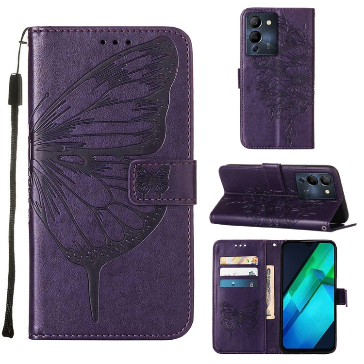 Custodia per telefono in pelle con vibrazione a farfalla goffrata, For Infinix Note 12 Pro 4G, For Infinix Note 12 Pro 5G, For Infinix Note 12 G96