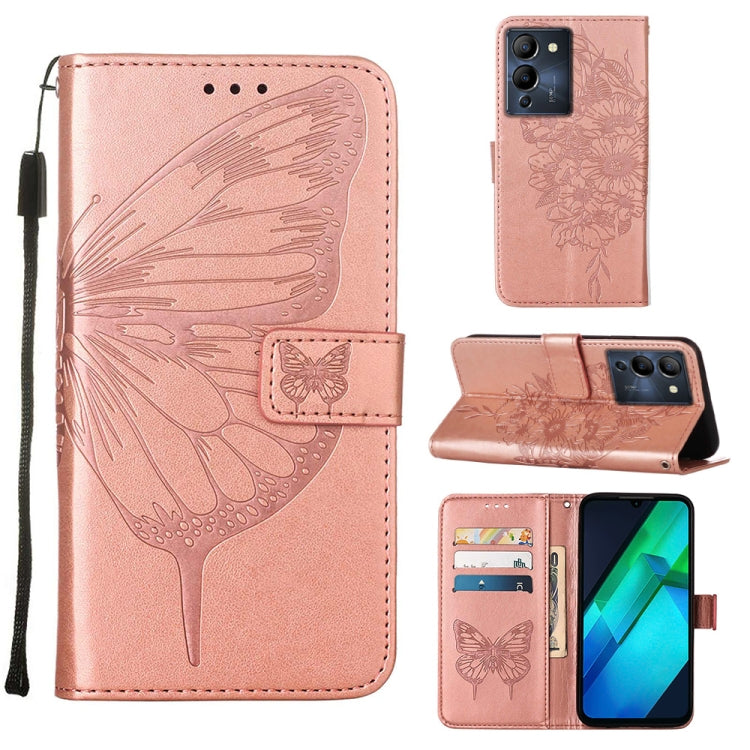 Custodia per telefono in pelle con vibrazione a farfalla goffrata, For Infinix Note 12 Pro 4G, For Infinix Note 12 Pro 5G, For Infinix Note 12 G96
