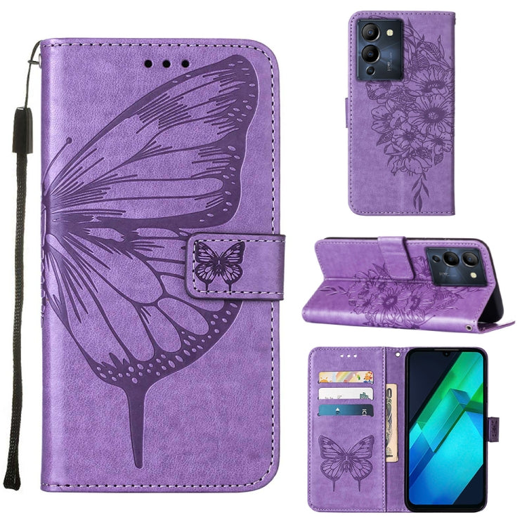 Custodia per telefono in pelle con vibrazione a farfalla goffrata, For Infinix Note 12 Pro 4G, For Infinix Note 12 Pro 5G, For Infinix Note 12 G96