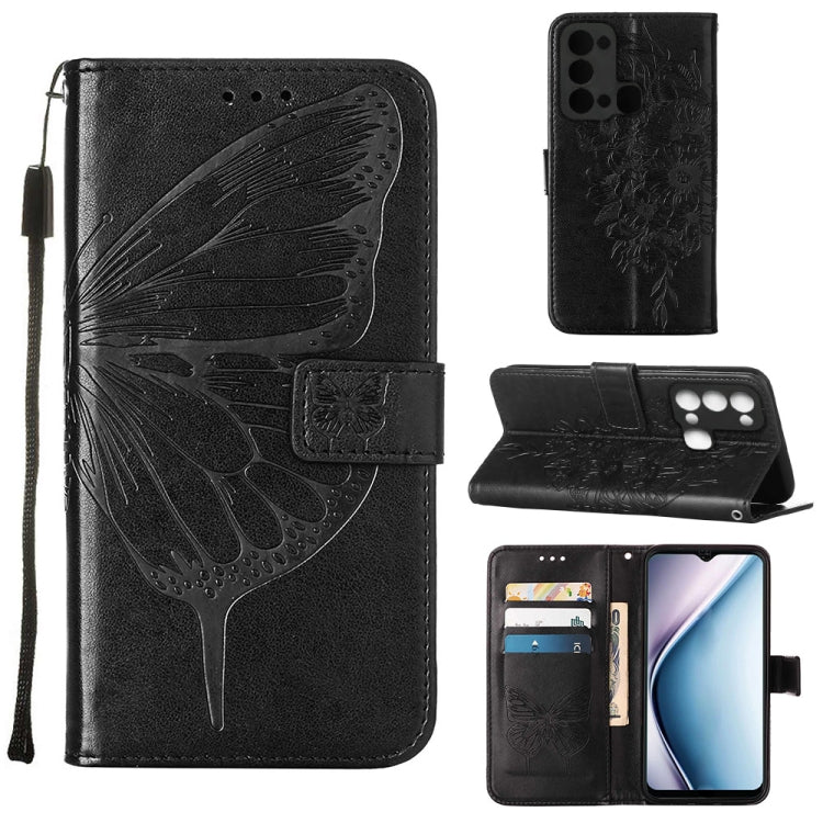 Custodia per telefono in pelle con vibrazione a farfalla goffrata, For Itel P38/S17/S1661W/Vision 3, For Motorola Edge 30, For Motorola Moto G32