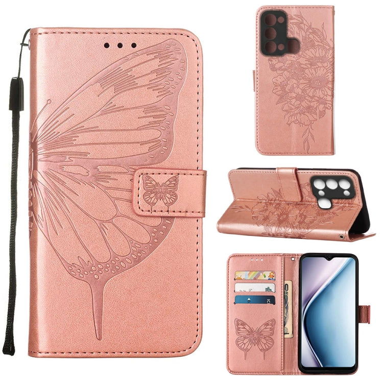 Custodia per telefono in pelle con vibrazione a farfalla goffrata, For Itel P38/S17/S1661W/Vision 3, For Motorola Edge 30, For Motorola Moto G32