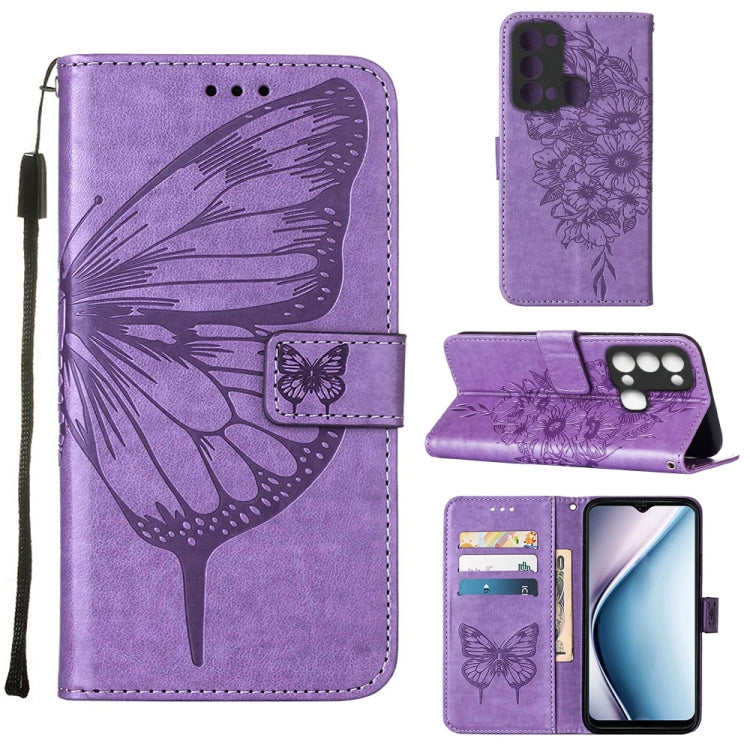 Custodia per telefono in pelle con vibrazione a farfalla goffrata, For Itel P38/S17/S1661W/Vision 3, For Motorola Edge 30, For Motorola Moto G32