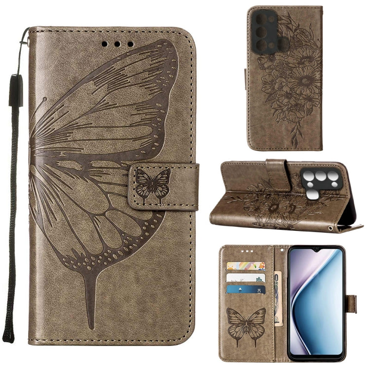 Custodia per telefono in pelle con vibrazione a farfalla goffrata, For Itel P38/S17/S1661W/Vision 3, For Motorola Edge 30, For Motorola Moto G32