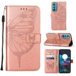 Custodia per telefono in pelle con vibrazione a farfalla goffrata, For Itel P38/S17/S1661W/Vision 3, For Motorola Edge 30, For Motorola Moto G32
