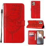 Custodia per telefono in pelle con vibrazione a farfalla goffrata, For Itel P38/S17/S1661W/Vision 3, For Motorola Edge 30, For Motorola Moto G32