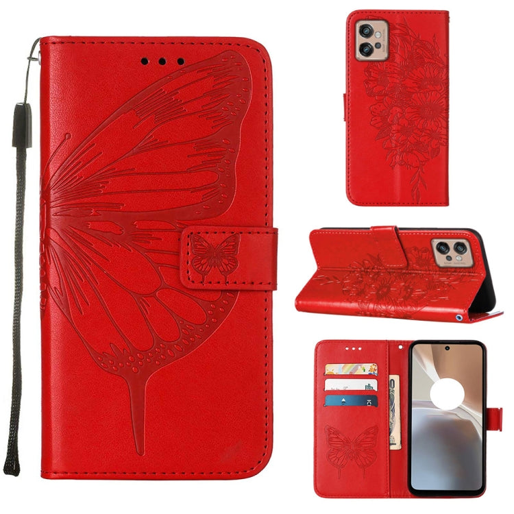 Custodia per telefono in pelle con vibrazione a farfalla goffrata, For Itel P38/S17/S1661W/Vision 3, For Motorola Edge 30, For Motorola Moto G32
