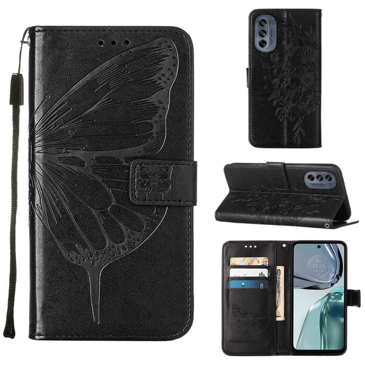 Custodia per telefono in pelle con vibrazione a farfalla goffrata, For Motorola Moto G62 5G, For Motorola Moto S30 Pro 5G, For Motorola Moto X30 Pro 5G