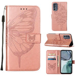 Custodia per telefono in pelle con vibrazione a farfalla goffrata, For Motorola Moto G62 5G, For Motorola Moto S30 Pro 5G, For Motorola Moto X30 Pro 5G