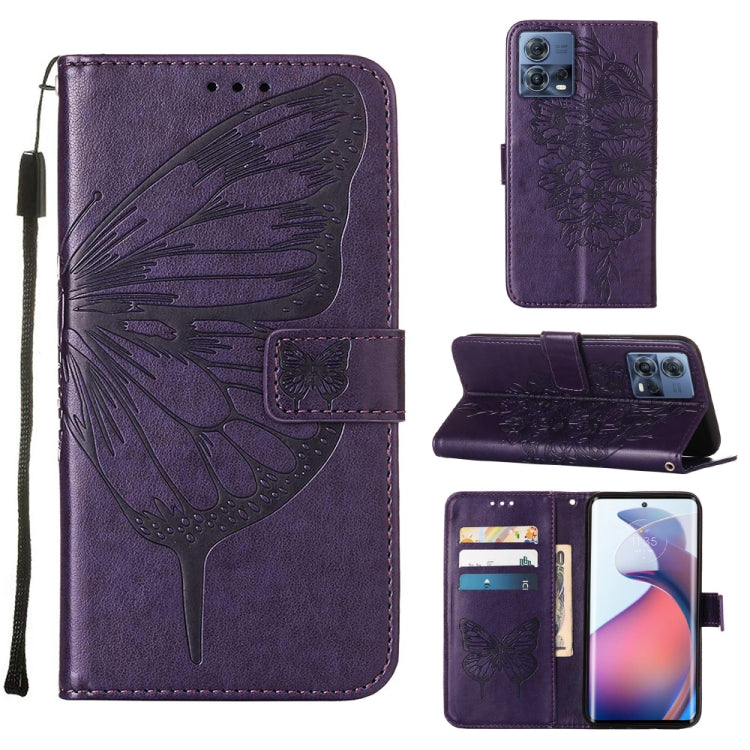 Custodia per telefono in pelle con vibrazione a farfalla goffrata, For Motorola Moto G62 5G, For Motorola Moto S30 Pro 5G, For Motorola Moto X30 Pro 5G