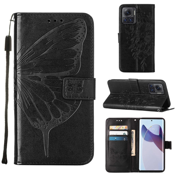 Custodia per telefono in pelle con vibrazione a farfalla goffrata, For Motorola Moto G62 5G, For Motorola Moto S30 Pro 5G, For Motorola Moto X30 Pro 5G