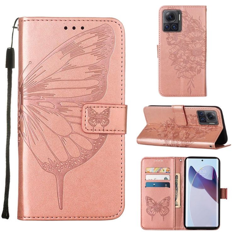 Custodia per telefono in pelle con vibrazione a farfalla goffrata, For Motorola Moto G62 5G, For Motorola Moto S30 Pro 5G, For Motorola Moto X30 Pro 5G