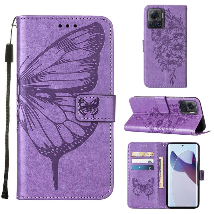 Custodia per telefono in pelle con vibrazione a farfalla goffrata, For Motorola Moto G62 5G, For Motorola Moto S30 Pro 5G, For Motorola Moto X30 Pro 5G