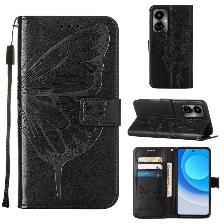 Custodia per telefono in pelle con vibrazione a farfalla goffrata, For OnePlus 10T 5G Global, For Tecno Camon 19, For Tecno Camon 19 NEO