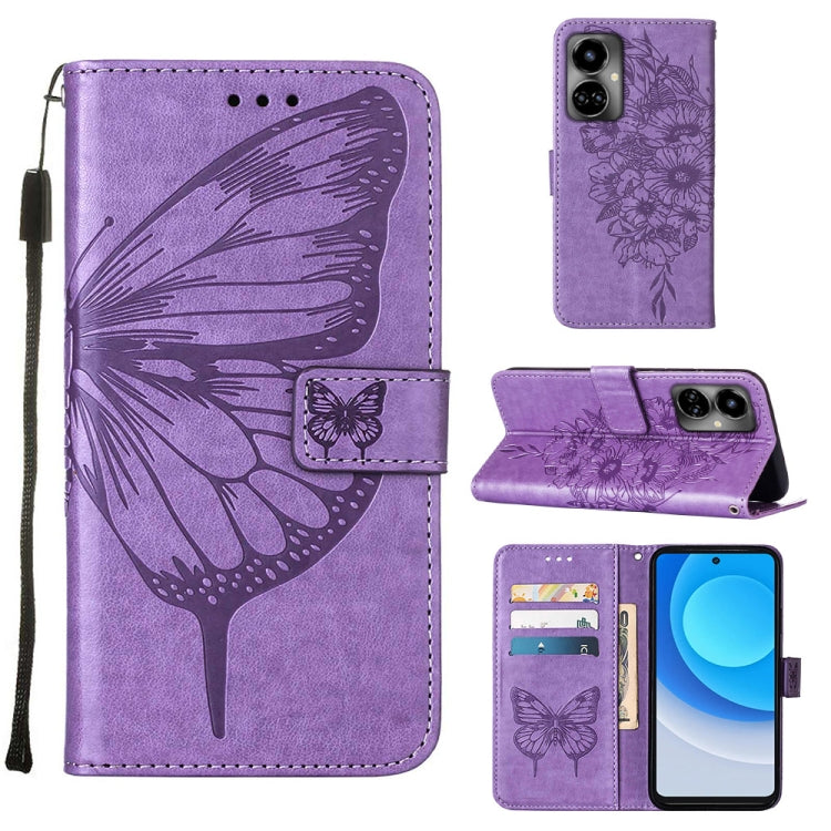 Custodia per telefono in pelle con vibrazione a farfalla goffrata, For OnePlus 10T 5G Global, For Tecno Camon 19, For Tecno Camon 19 NEO