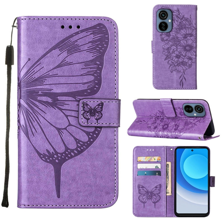 Custodia per telefono in pelle con vibrazione a farfalla goffrata, For OnePlus 10T 5G Global, For Tecno Camon 19, For Tecno Camon 19 NEO