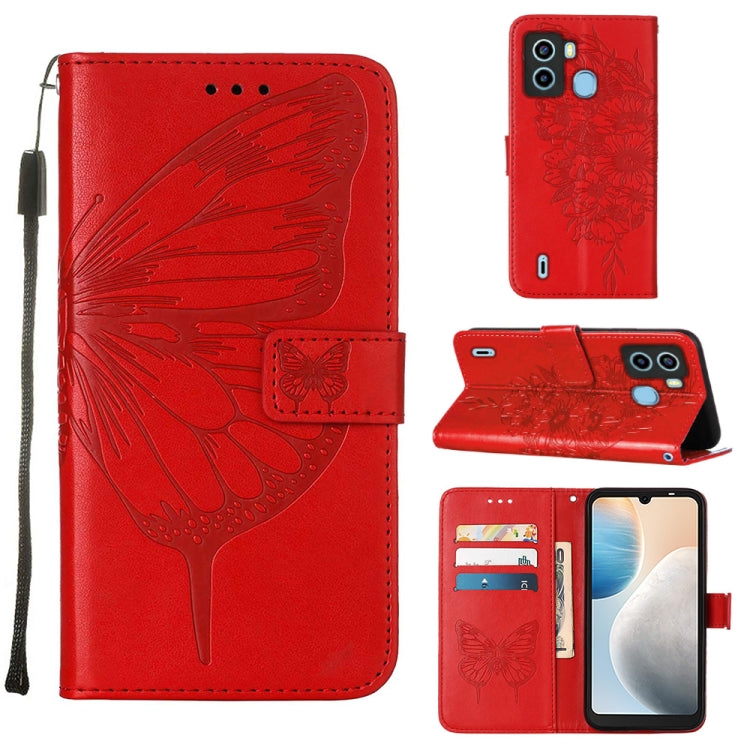 Custodia per telefono in pelle con vibrazione a farfalla goffrata, For Tecno Camon 19 Pro 5G, For Tecno POP 6, For Tecno Pova 3/LE7