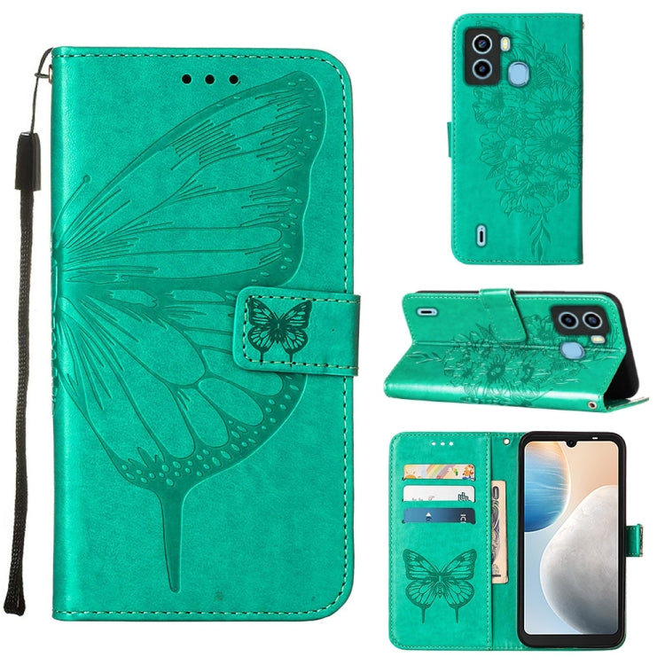 Custodia per telefono in pelle con vibrazione a farfalla goffrata, For Tecno Camon 19 Pro 5G, For Tecno POP 6, For Tecno Pova 3/LE7