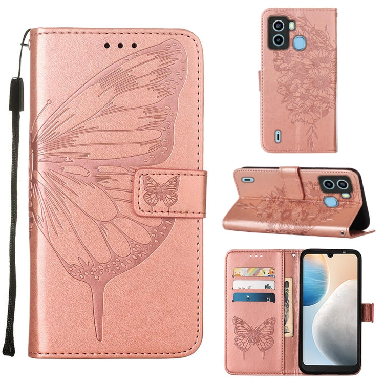 Custodia per telefono in pelle con vibrazione a farfalla goffrata, For Tecno Camon 19 Pro 5G, For Tecno POP 6, For Tecno Pova 3/LE7