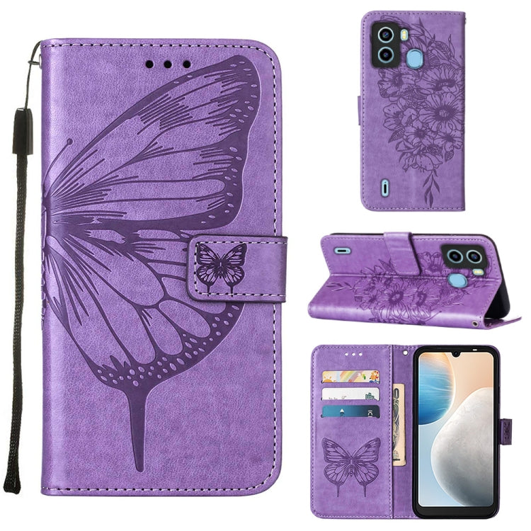 Custodia per telefono in pelle con vibrazione a farfalla goffrata, For Tecno Camon 19 Pro 5G, For Tecno POP 6, For Tecno Pova 3/LE7