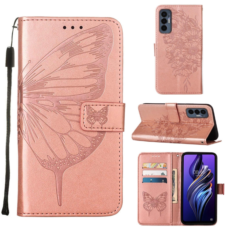 Custodia per telefono in pelle con vibrazione a farfalla goffrata, For Tecno Camon 19 Pro 5G, For Tecno POP 6, For Tecno Pova 3/LE7