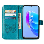 Custodia per telefono in pelle con vibrazione a farfalla goffrata, For Tecno Spark 9 Pro/Spark 9T, For vivo S10e 5G/V23e 4G/V23E 5G/Y75 4G, For vivo Y02S