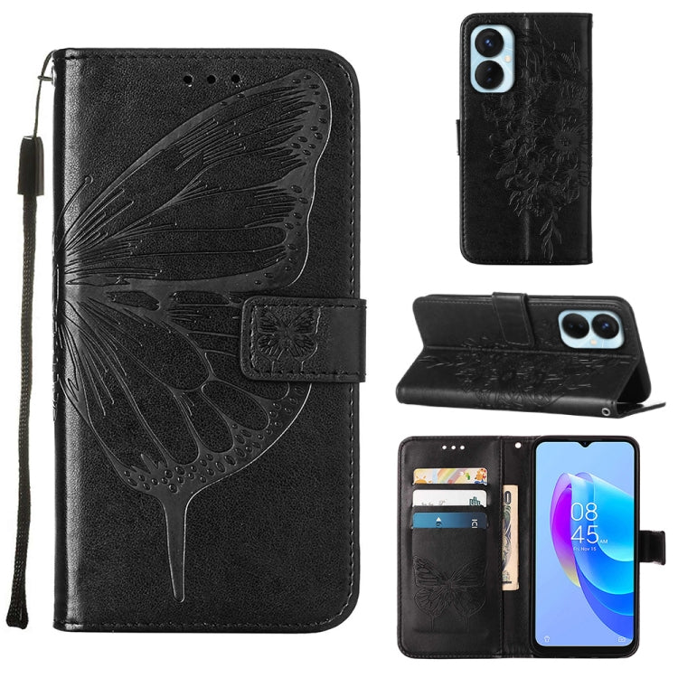 Custodia per telefono in pelle con vibrazione a farfalla goffrata, For Tecno Spark 9 Pro/Spark 9T, For vivo S10e 5G/V23e 4G/V23E 5G/Y75 4G, For vivo Y02S